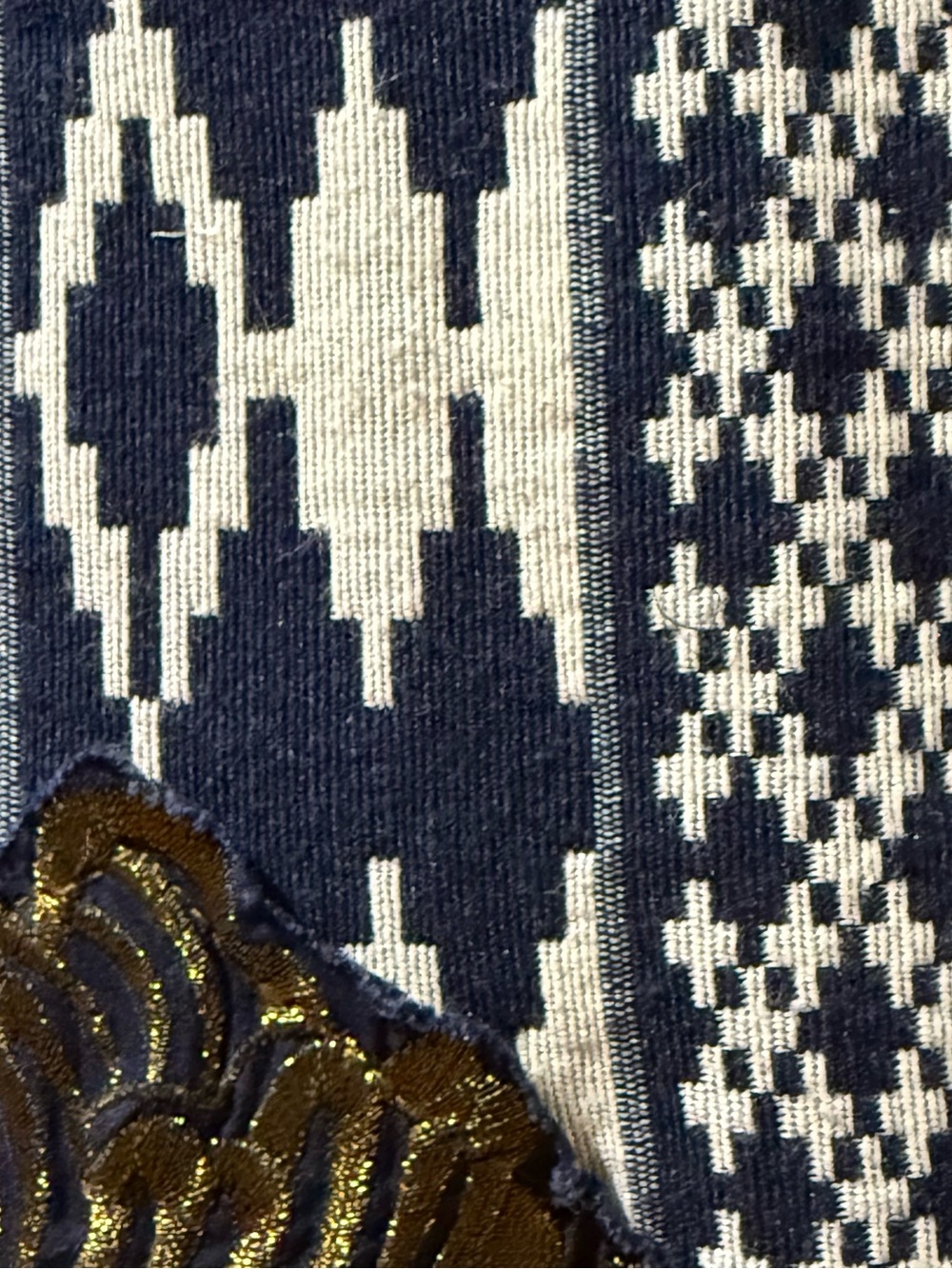 Anthropologie x Floreat Print Embroidered Blue White Floral Bronze Dress size 0 - Picture 11 of 12